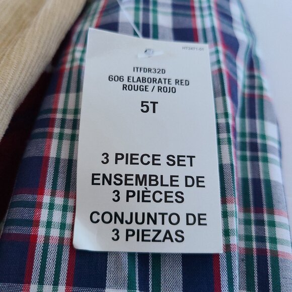 IZOD ELABORATE RED TODDLER BOY REINDEER FAIR ISLE SWEATER VEST 3 PIECE SET SZ 5T - Picture 12 of 12